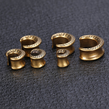 1-Pair-8-19mm-Golden-Semicircle-Ear-Plug-Tunnel-Vintage-Ear-Expander-Piercings