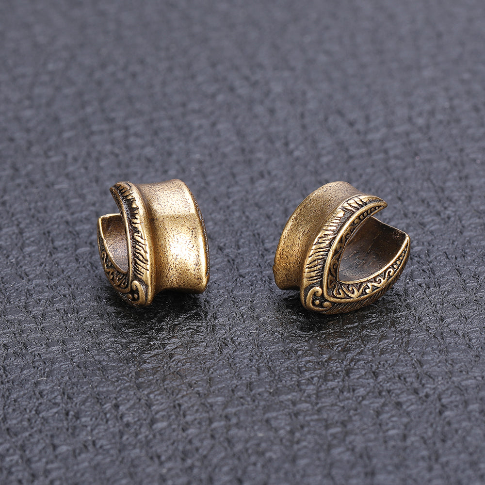 1-Pair-8-19mm-Golden-Semicircle-Ear-Plug-Tunnel-Vintage-Expander-Ear-Gauges-Piercings