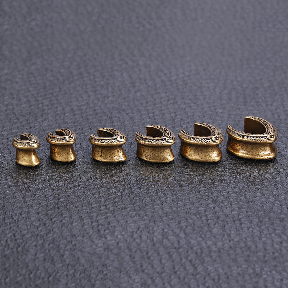 1-Pair-8-19mm-Golden-Semicircle-Ear-Plug-Tunnel-Vintage-Expander-Ear-Gauges-Piercings