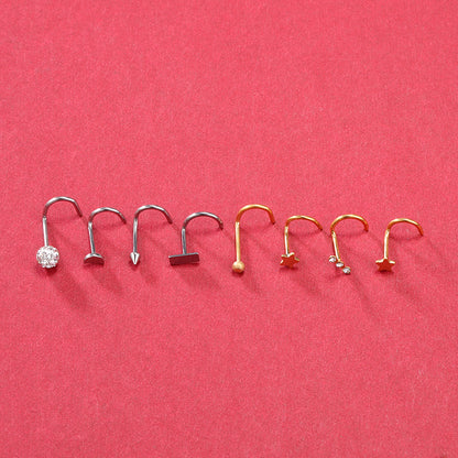 44-Pcs-Set-Stainless-Steel-Nose-Rings-Crystal-Nose-Bone-L-Shaped-Nose-Screws-Economic-Set