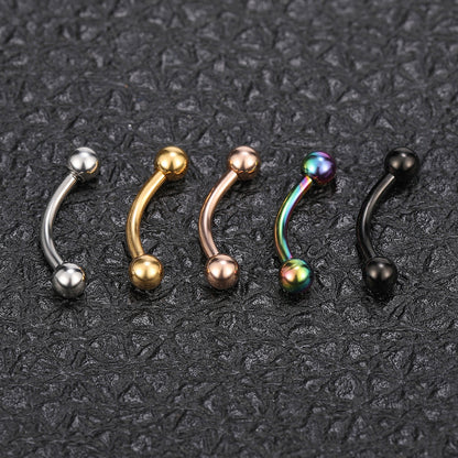 16g Eyebrow Piercing Barbell Stainless Steel Curved Rook Helix Daith Piercing