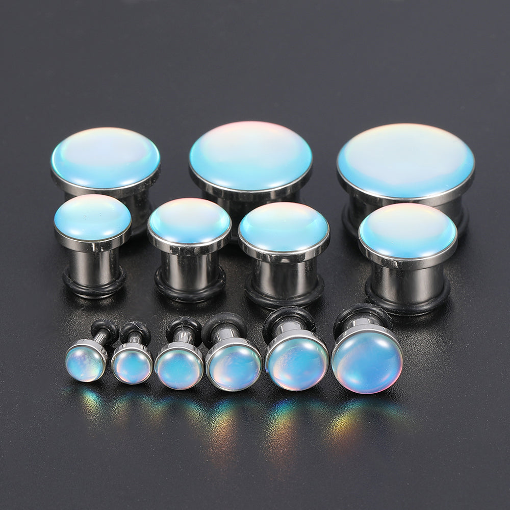 6-16mm-Stainless-Steel-Blue-Changing-Ear-Plug-Tunnel-Single-Flare-Expander-Ear-Gauges