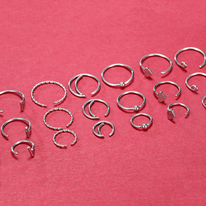 60-Pcs-Set-Stainless-Steel-Nose-Rings-Crystal-Acrylic-Nose-Bone-Piercing-Economic-Set