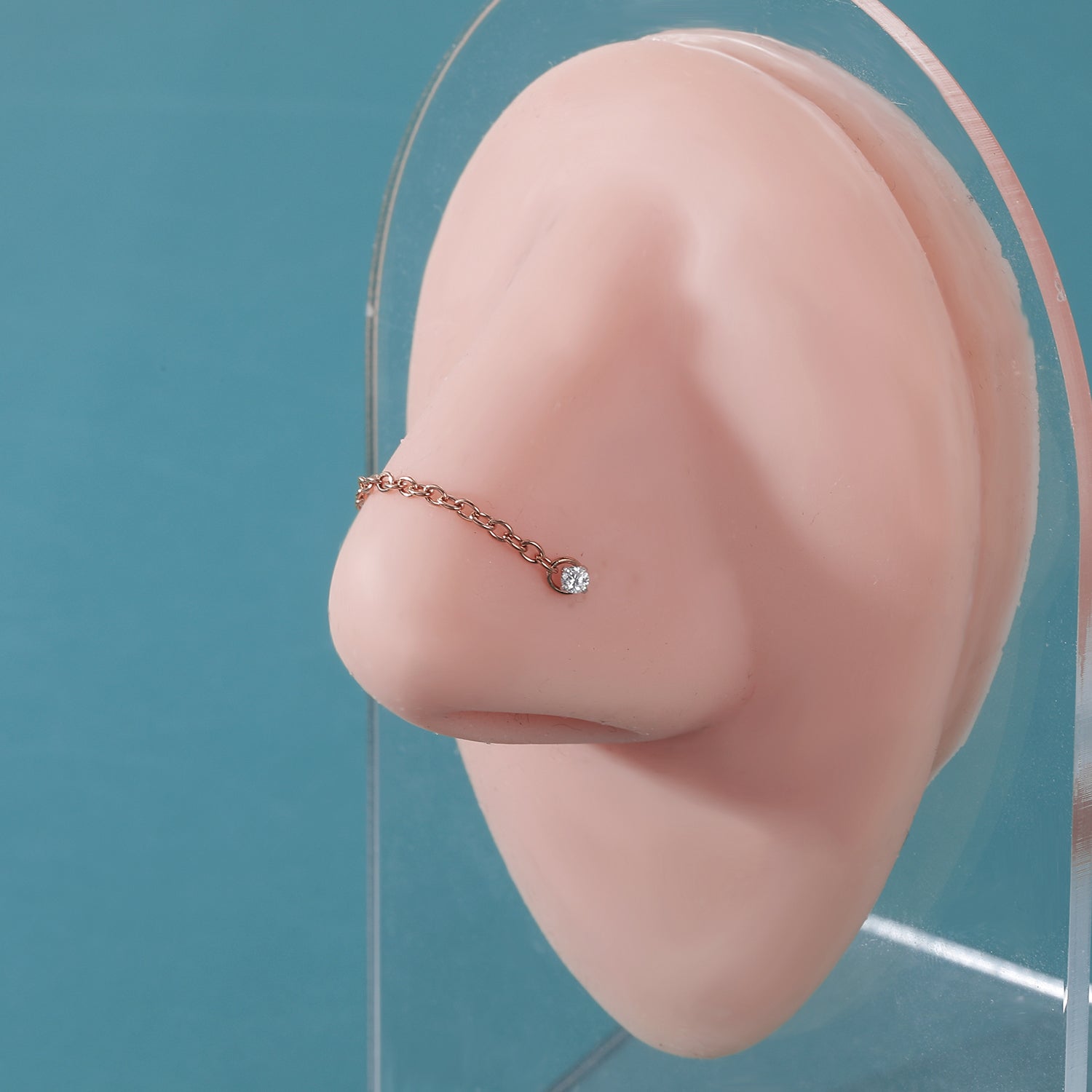 5pcs-set-stainless-steel-rose-gold-nose-stud-chain-economic-set