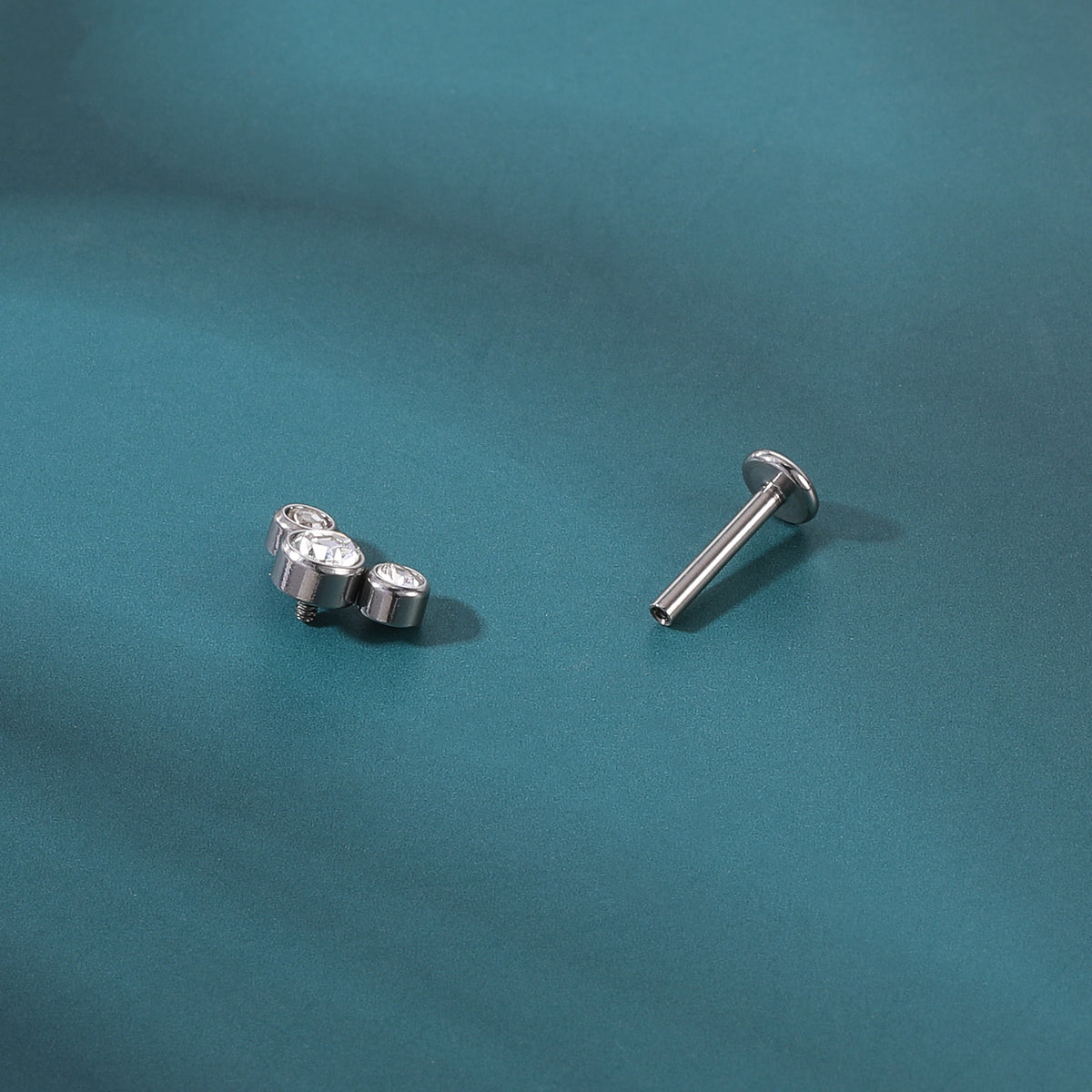 Piercing Labret De Acero Quirúrgico 316L - Para Labio, Oreja, Nariz, Varios Grosores Y Longitudes, Acabado Plateado/dorado/negro