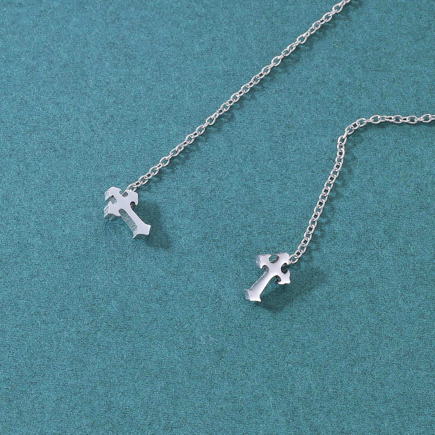 20G Cross Dangle Stud Earring Chain Ear Stud Jewelry