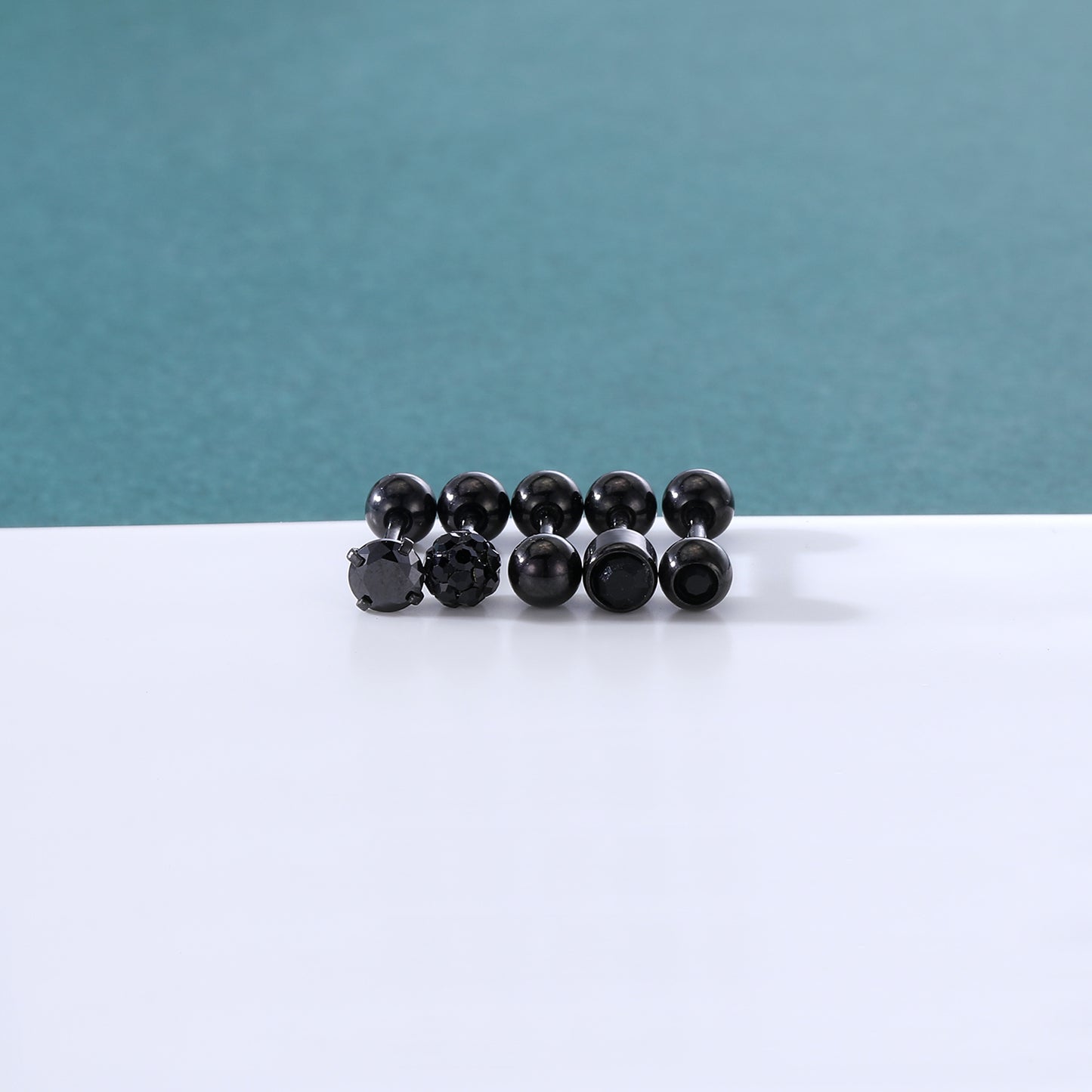 crystal ball stud earrings