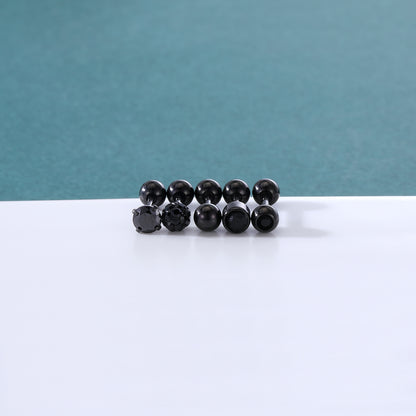 crystal ball stud earrings