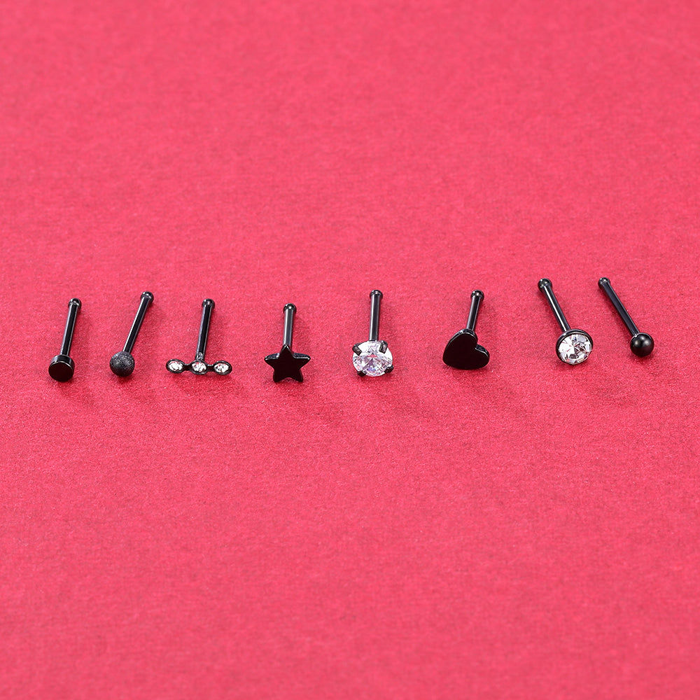 44-Pcs-Set-Black-Nose-Rings-Piercing-Nose-Bone-L-Shaped-Nose-Screws-Stud-Economic-Set