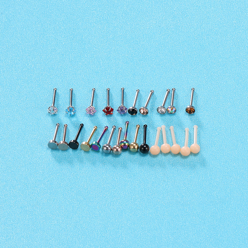 25-Pcs-Set-Mixed-Color-Nose-Rings-Stainless-Steel-Bioflex-Nose-Bone-Piercing-Economic-Set