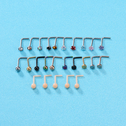 25-Pcs-Set-Mixed-Color-Nose-Rings-Stainless-Steel-Bioflex-Nose-Piercing-L-Shaped-Economic-Set