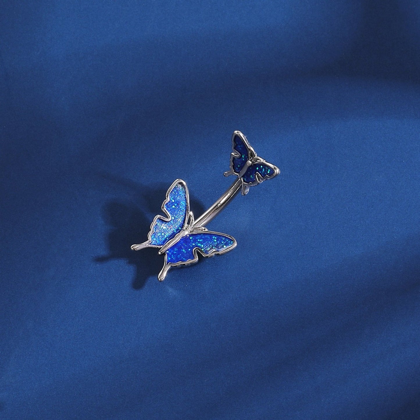 Butterfly-Zirconia-Inlay-Belly-Button-Rings