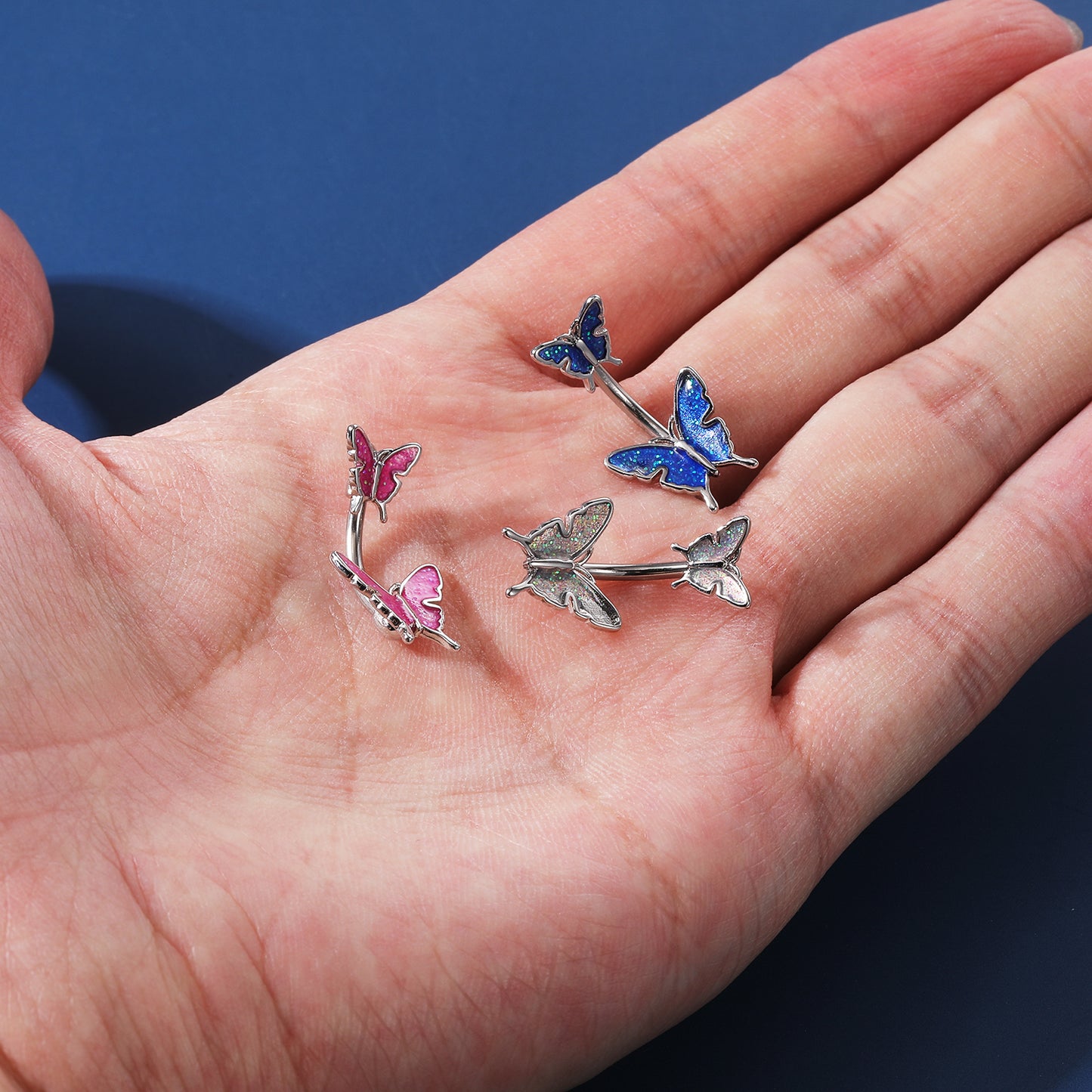 butterfly-epoxy-colorful-belly-button-rings