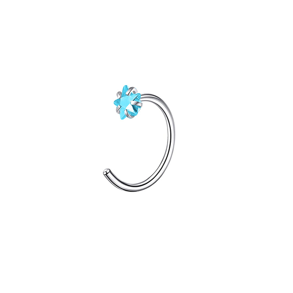 20g-star-crystal-nose-stud-piercing-c-shaped-nose-rings