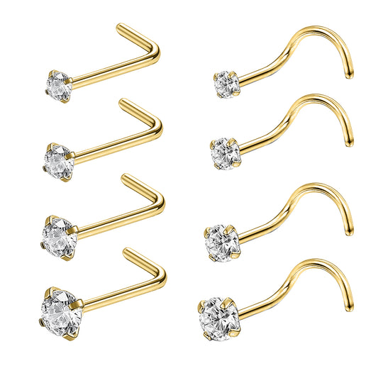 8pcs-set-cz-nose-piercing-l-shaped-screws-gold-nose-rings-economic-set