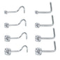 8Pcs-Set-CZ-Nose-Piercing-L-Shaped-Screws-Nose-Rings-Economic-Set