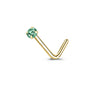 20g-Green-Zircon-Nose-Studs-Piericng-Gold-Plated-L-Shape-Corkscrew-Nose-Rings