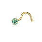 20g-Green-Zircon-Nose-Studs-Piericng-Gold-Plated-L-Shape-Corkscrew-Nose-Rings