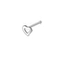 20G Heart Nose Studs Piercing Nose Bone L Shape Crokscrew Nose Rings Stainless Steel Nostril Piercing