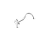 20G Cross Nose Studs Piercing Nose Bone Shape L Shape Crokscrew Nose Rings Stainless Steel Nostril Piercing