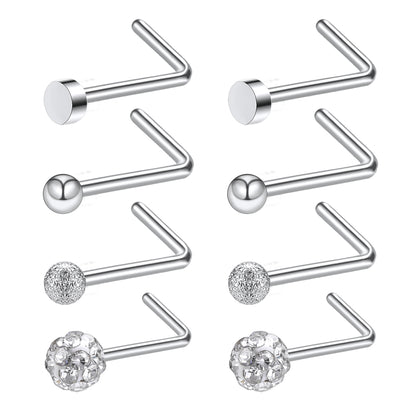 8-Pcs-Set-20g-L-Shaped-Nose-Studs-Round-Nose-Piercing-Economic-Set