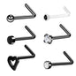 6Pcs-Set-Black-L-Shaped-Nose-Stud-Rings-Clear-Bioflex-Nose-Piercing-Economic-Set