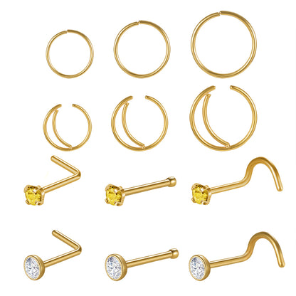 gold nose ring stud