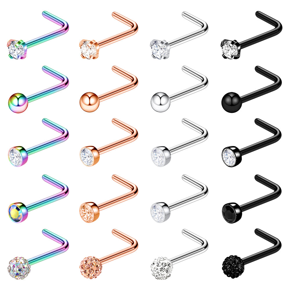 20-Pcs-Set-Mixed-Color-Nose-Studs-Zirconia-Nose-Piercings-L-Shaped-Economic-Set