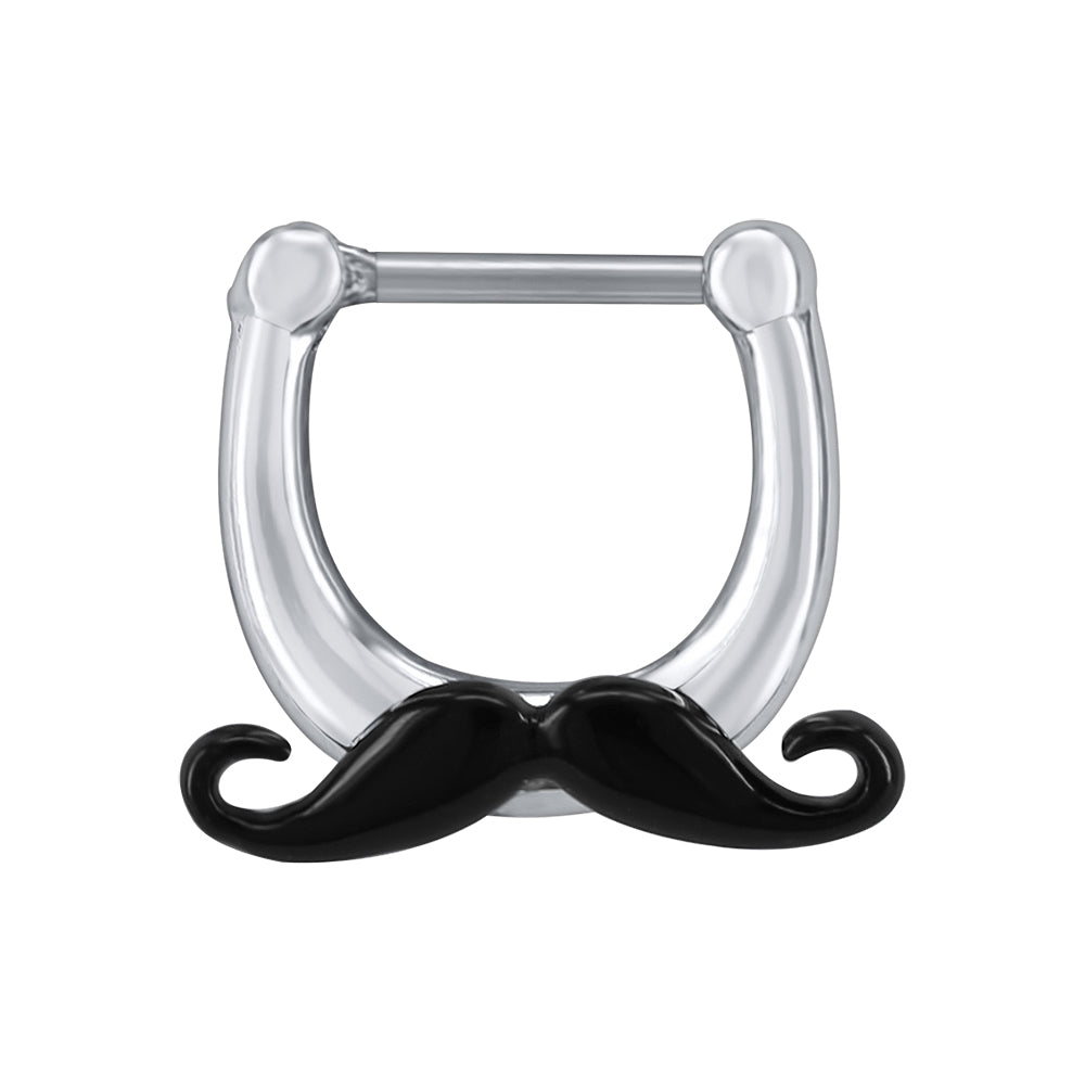 16G-Septum-Clicker-Black-Mustache-Helix-Tragus-Cartilage-Piercing