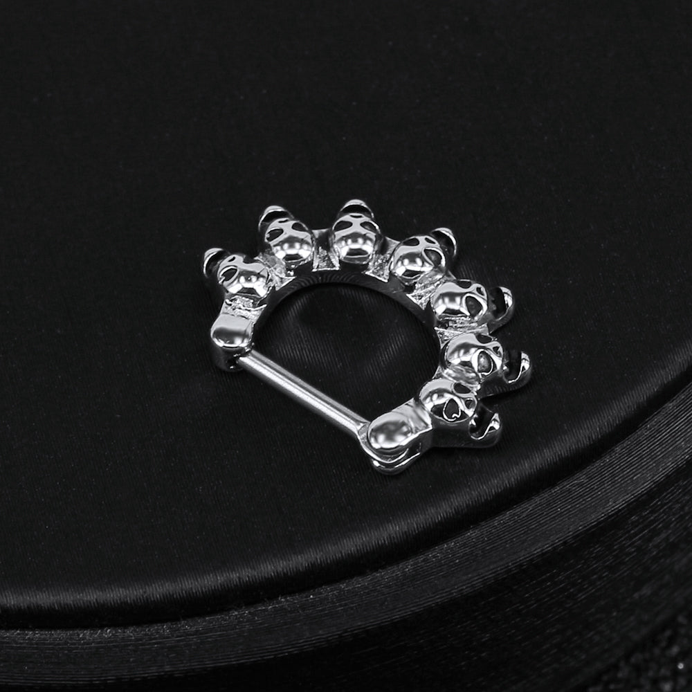 16G-Skull-Septum-Clicker-316L-Stainless-Steel-Nose-Septum-Ring