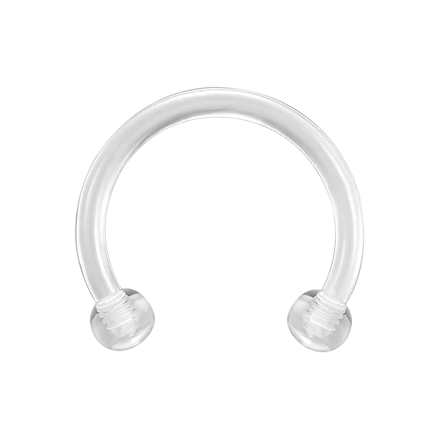 16G-Transparent-Bioflex-Nose-Septum-Ring-Horse-Shoe-Conch-Helix-Cartilage-Piercing