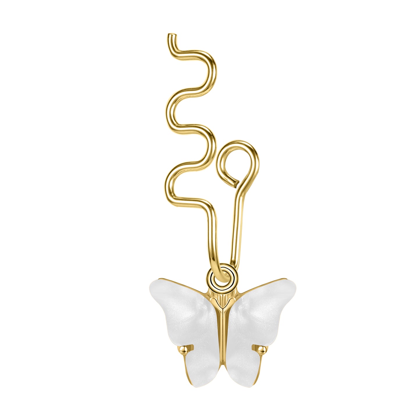 16g-gold-stainless-steel-u-shaped-nose-clip-drop-butterfly-pink-white-fake-nose-ring