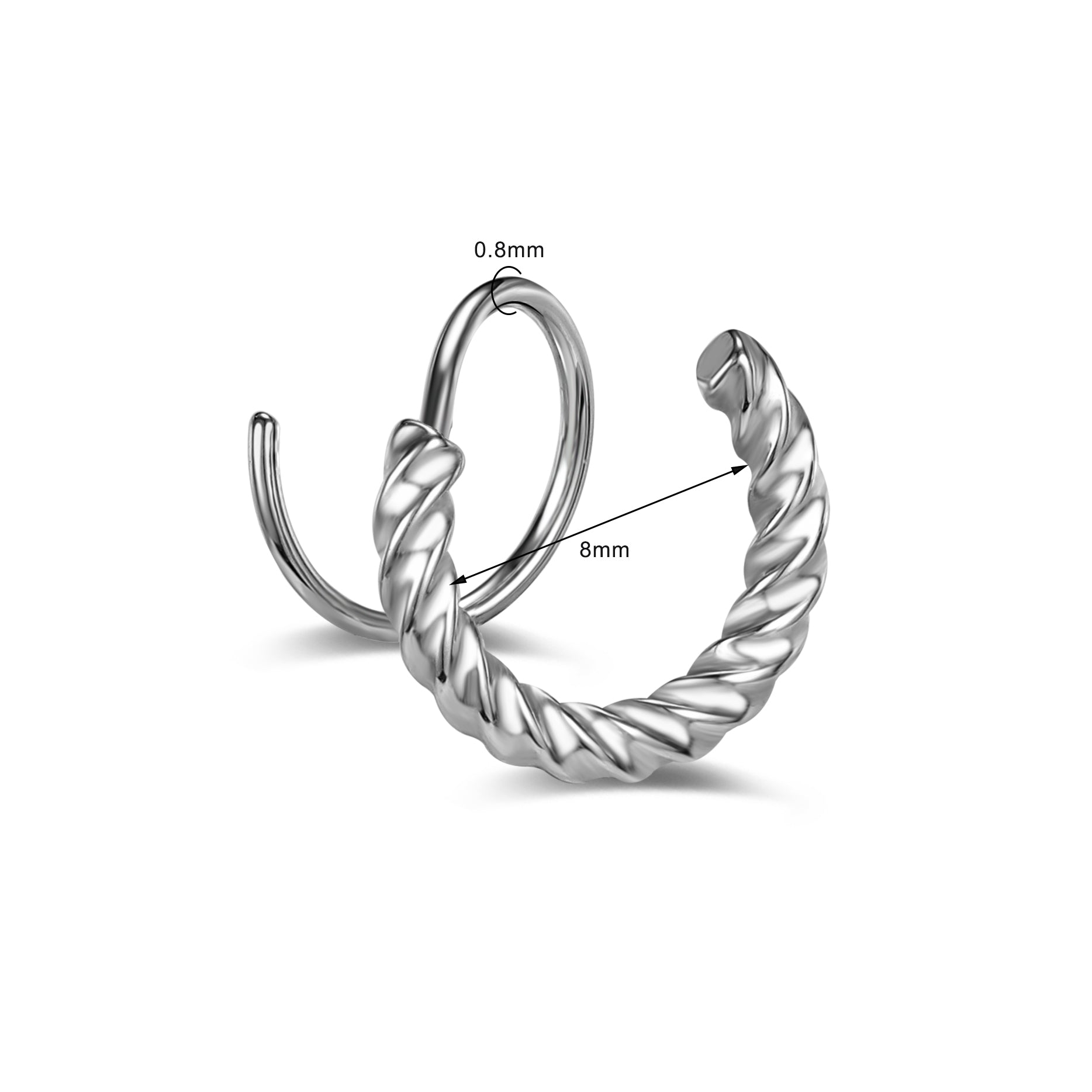 16g-double-ring-clicker-nose-ring-sprial-cartilage-helix-piercing