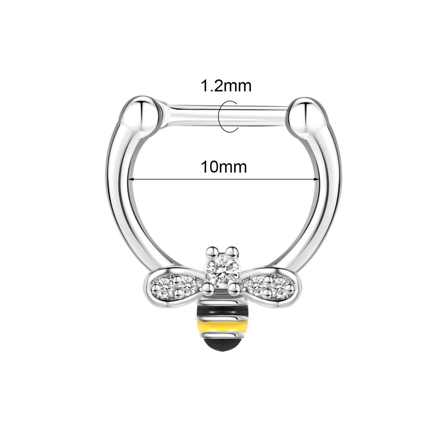 16g-bee-nose-septum-clicker-ring-gold-sliver-color-stainless-steel-helix-cartilage-piercing