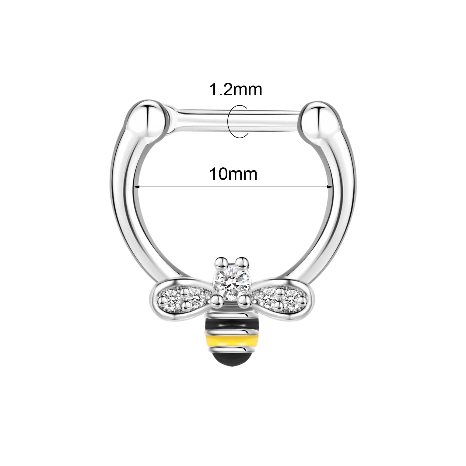 16g-bee-nose-septum-clicker-ring-gold-sliver-color-stainless-steel-helix-cartilage-piercing