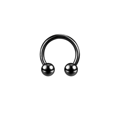 Large Size Nose Septum Rings Horseshoe Ring Piercing Stainless Steel Ear Piercing Plug Tunnel