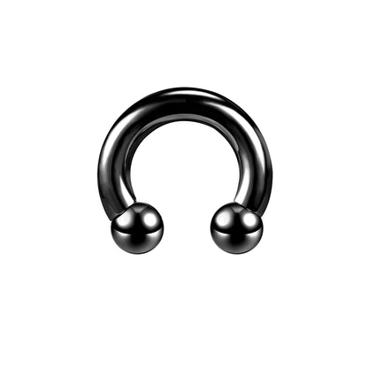 Large Size Nose Septum Rings Horseshoe Ring Piercing Stainless Steel Ear Piercing Plug Tunnel