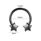 16G Horseshoe BCR Nose Rings Star Nose Septum Rings Stainless Steel Septum Piercing