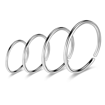 4 Pcs/Set 20G Nose Septum Rings Stainless Steel Hoop Earrings Piercing