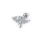 16G Bat Crystal Stud Earring Punk Style Ear Stud Jewelry