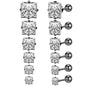 12pcs-set-square-crystal-stud-earring-silver-black-claw-ear-stud-economic-set