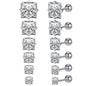 12pcs-set-square-crystal-stud-earring-silver-black-claw-ear-stud-economic-set