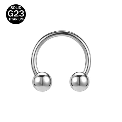 16G G23 Titanium Nose Rings Horseshoe BCR Septum Rings Piercing Ear Conch Cartilage Helix Piercing