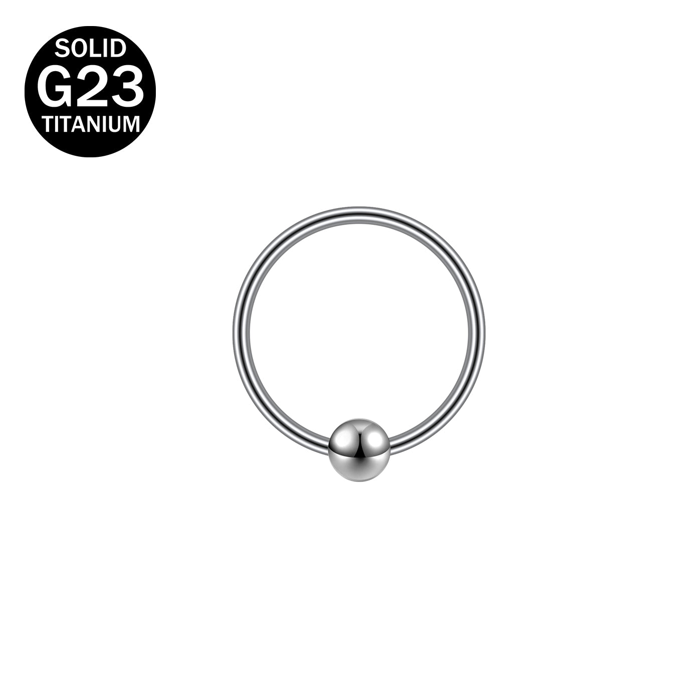 20G G23 Titanium Nose Septum Rings BCR Horseshoe Nostril Lip Piercing Captive Tragus Helix Earrings