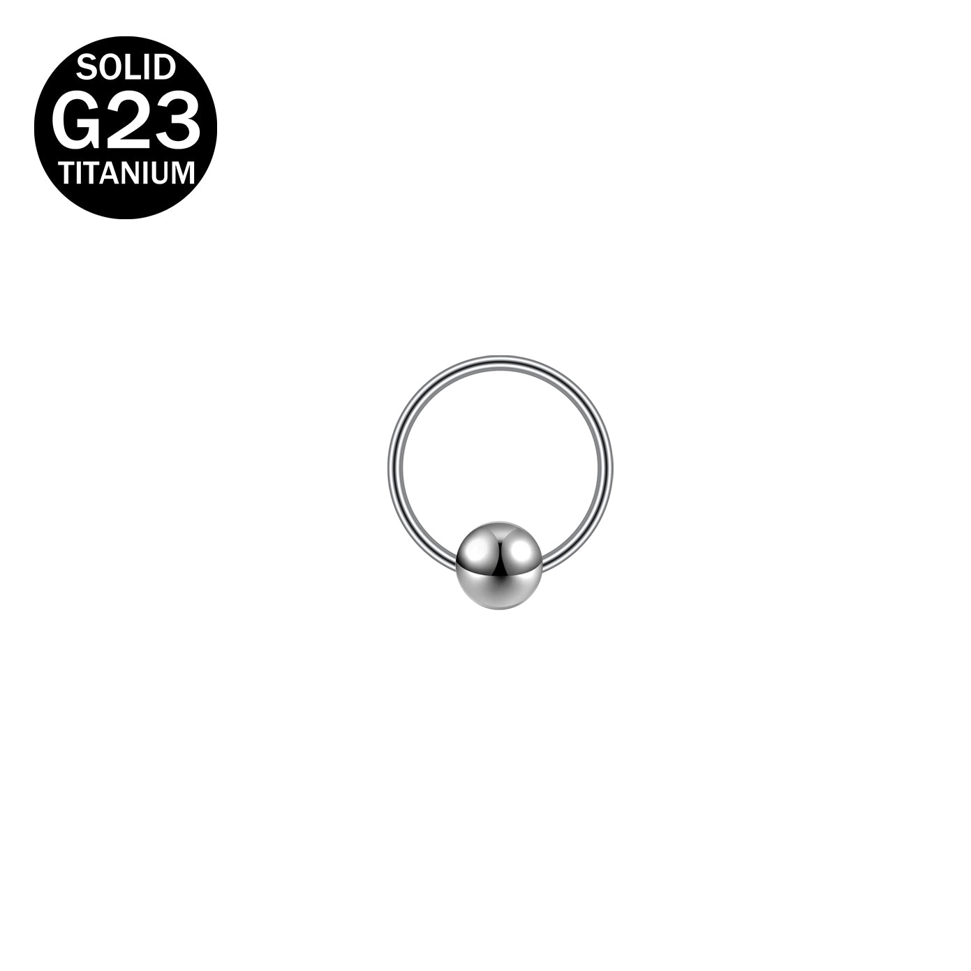 20G G23 Titanium Nose Septum Rings BCR Horseshoe Nostril Lip Piercing Captive Tragus Helix Earrings