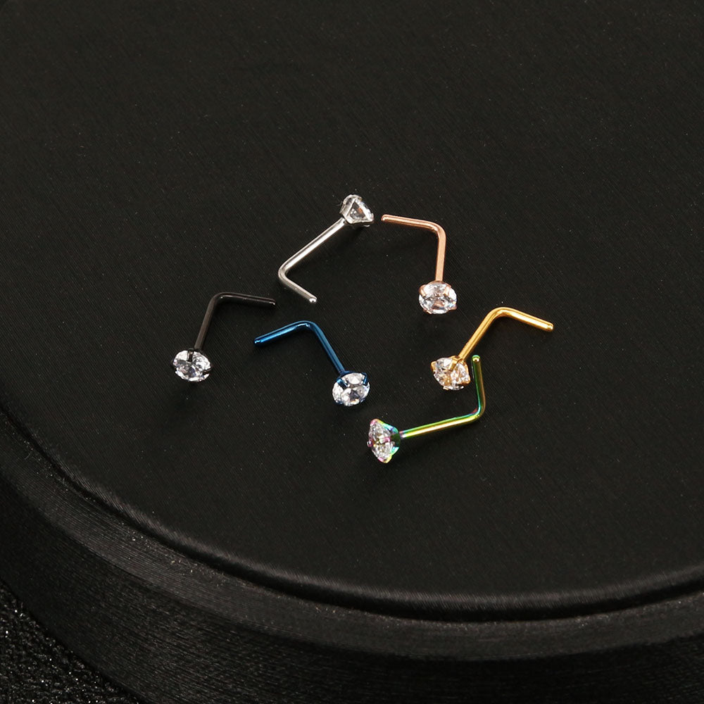 6pcs-Set-20g-Cubic-Zirconia-Nose-Stud-Piercing-L-Shaped-Economic-Set