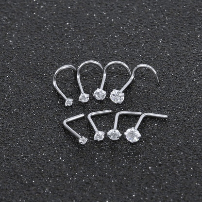 8Pcs-Set-CZ-Nose-Piercing-L-Shaped-Screws-Nose-Rings-Economic-Set