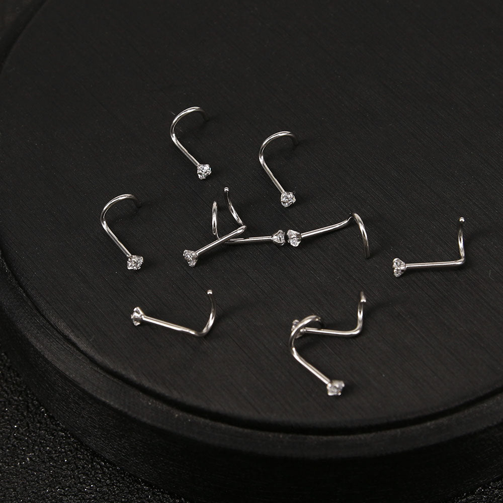 10Pcs-Set-20g-Nose-Studs-Piercing-Surgical-Steel-Screws-Nose-Rings-Economic-Set