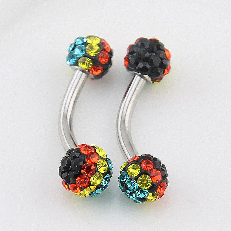 belly button rings top ball