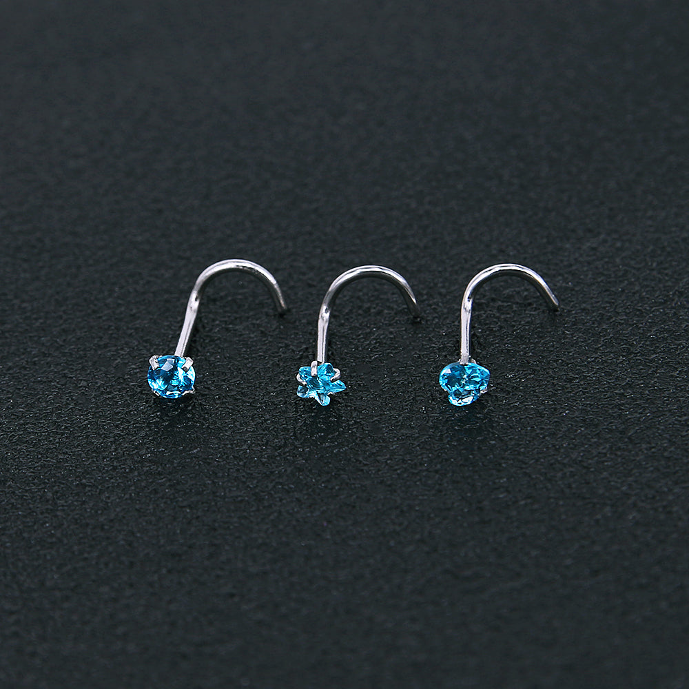 3-pcs-Set-20g-Nose-Stud-Piercing-Star-Round-Heart-Shape-Nose-Screws-Economic-Set